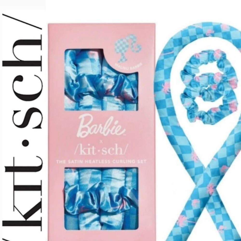 Kitsch X Barbie Satìn Heatless Curling Set